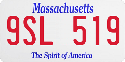 MA license plate 9SL519