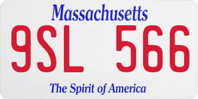 MA license plate 9SL566