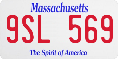 MA license plate 9SL569
