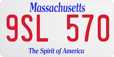 MA license plate 9SL570
