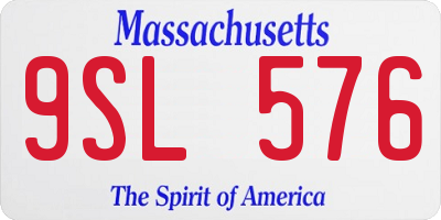 MA license plate 9SL576