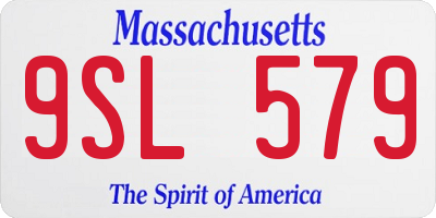 MA license plate 9SL579