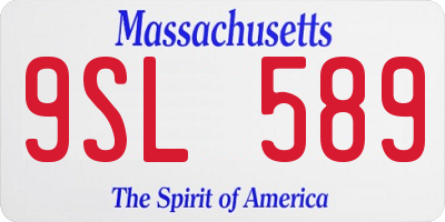 MA license plate 9SL589