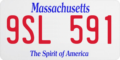 MA license plate 9SL591