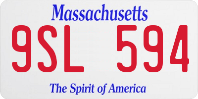 MA license plate 9SL594