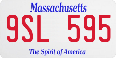 MA license plate 9SL595