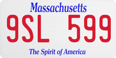 MA license plate 9SL599
