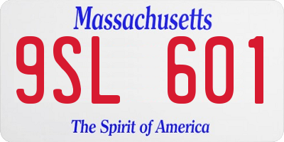 MA license plate 9SL601