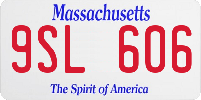 MA license plate 9SL606