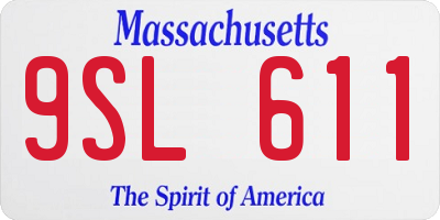 MA license plate 9SL611