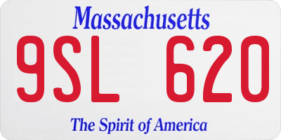 MA license plate 9SL620