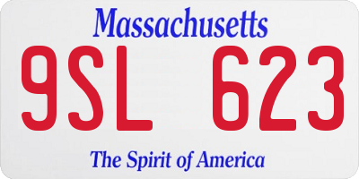 MA license plate 9SL623