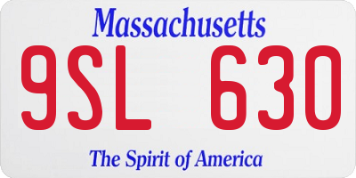 MA license plate 9SL630