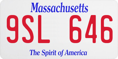 MA license plate 9SL646