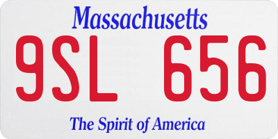 MA license plate 9SL656