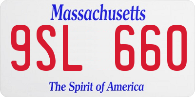 MA license plate 9SL660