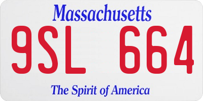 MA license plate 9SL664