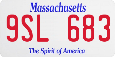 MA license plate 9SL683