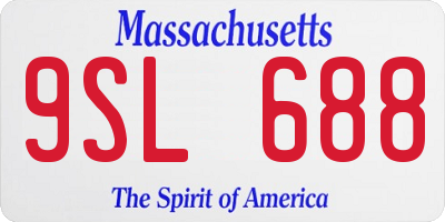 MA license plate 9SL688