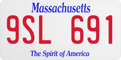 MA license plate 9SL691
