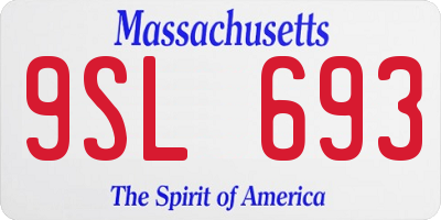 MA license plate 9SL693