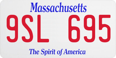 MA license plate 9SL695