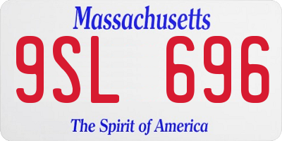 MA license plate 9SL696
