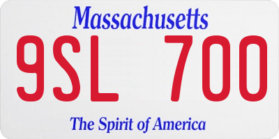 MA license plate 9SL700