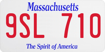 MA license plate 9SL710