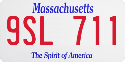 MA license plate 9SL711