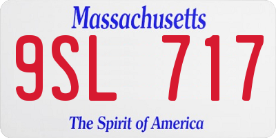 MA license plate 9SL717