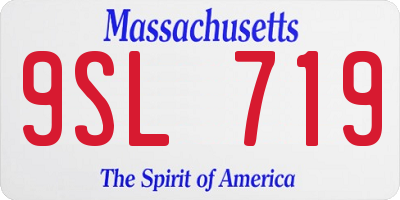 MA license plate 9SL719