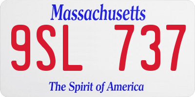 MA license plate 9SL737