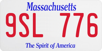 MA license plate 9SL776
