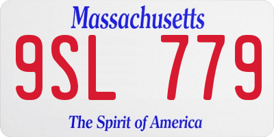 MA license plate 9SL779