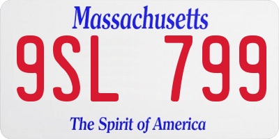 MA license plate 9SL799
