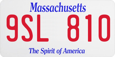MA license plate 9SL810