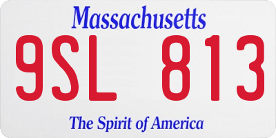 MA license plate 9SL813