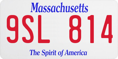 MA license plate 9SL814