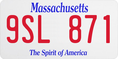 MA license plate 9SL871