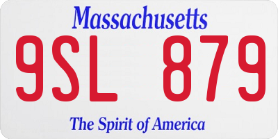 MA license plate 9SL879