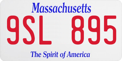 MA license plate 9SL895