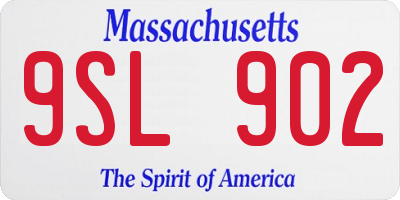 MA license plate 9SL902