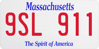 MA license plate 9SL911
