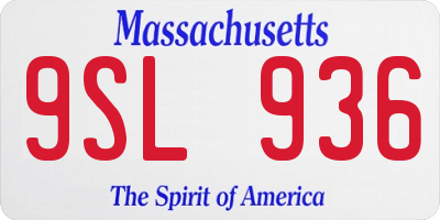 MA license plate 9SL936