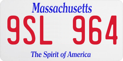 MA license plate 9SL964