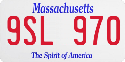 MA license plate 9SL970