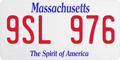 MA license plate 9SL976