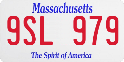 MA license plate 9SL979
