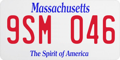 MA license plate 9SM046